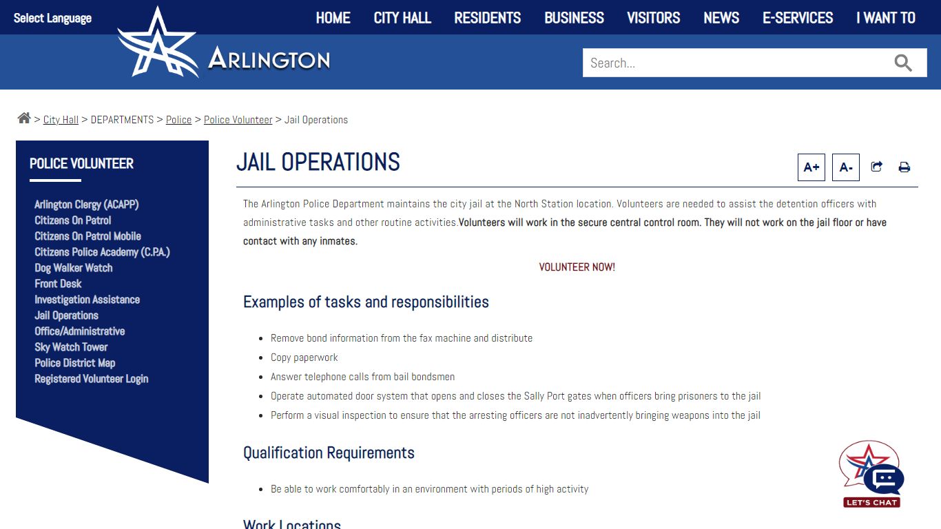 Jail Operations - City of Arlington